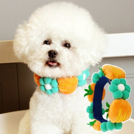 DOPI Pet Collar Flower Design All-matched Colorful Cat Dog Neck Wear Collar for Christmas