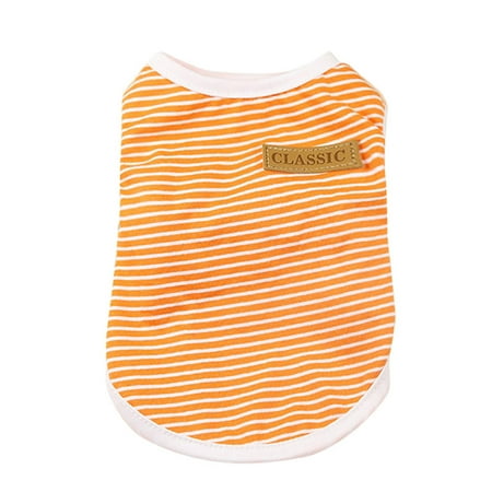 DOPI Pet Dog Puppy Classic Vest T-shirt Dog Clothes Striped Vest Summer(2Pack)