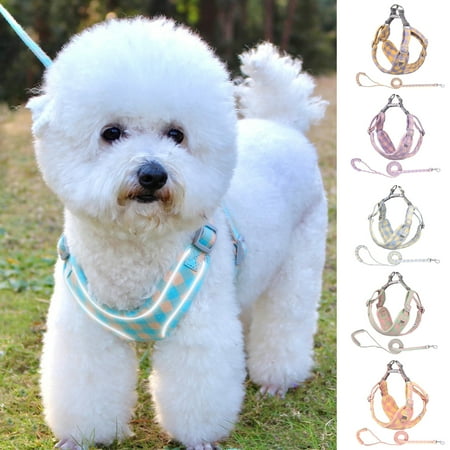 DOPI Pet Harness Leash Reflective Stripes Anti-escape Breathable Dogs Chest Strap Traction Rope Kit Pet Supplies