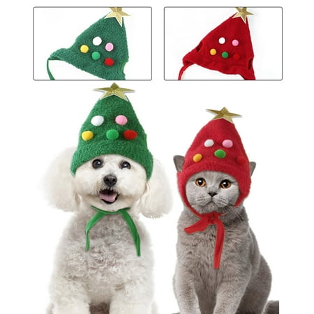 DOPI Pet Hat with Elastic Rope All-matched Warm Dogs Knitted Christmas Hat Pet Supplies