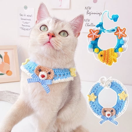 DOPI Pet Neck Circle Animal Five-pointed Star Decor Clothes Accessory Soft Texture Cute Dogs Festival Decor Collar Pet Supplies