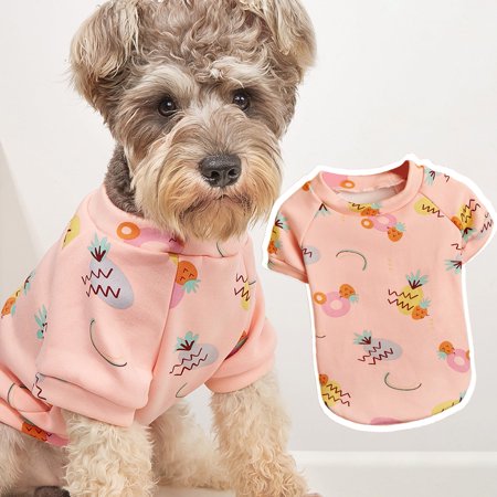 DOPI Pet Sweater Lovely Print Keep Warm Pullover Cat Dog Autumn Winter Two-legged Clothing Puppy Costume