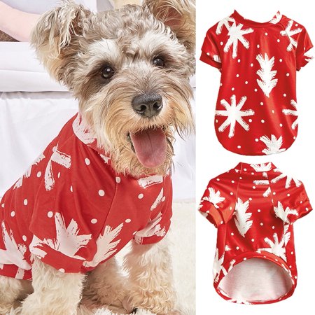 DOPI Pet Sweater Print Design Comfortable Breathable Cat Dog Winter Two-legged Clothing for Christmas