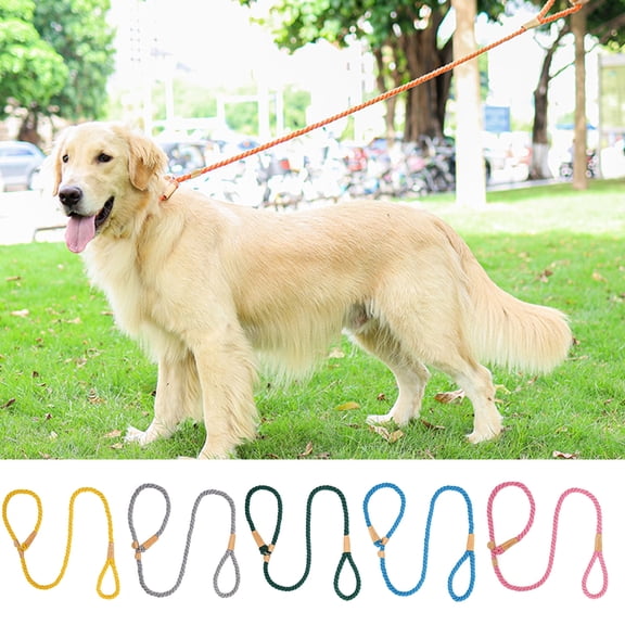 DOPI Pet Traction Rope Solid Color Anti-escape Adjustable Thick Dog Training Leash for Outdoor