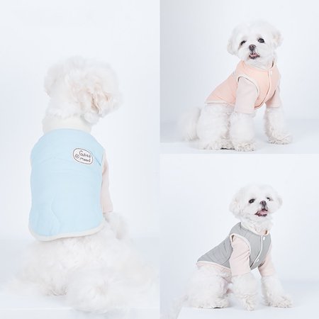 DOPI Pet Vest Jacket Soft Keep Warm Polyester Autumn Winter Puppy Dog Vest Coat Outfit for Daily Wear