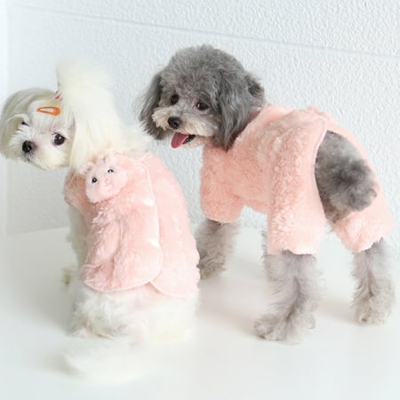 DOPI Pet Vest Rabbit Design Comfortable Cloth Autumn Winter Plush Dog Vest Clothing for Daily Wear