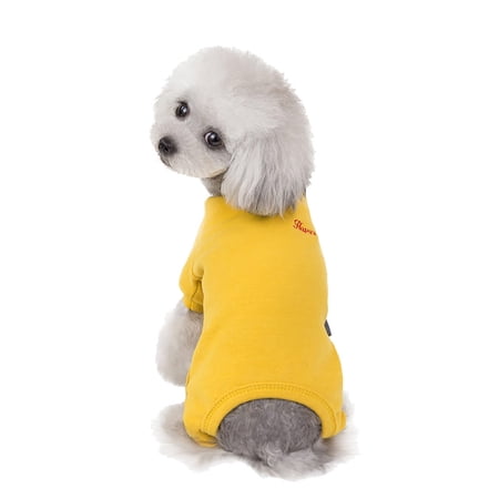 DOPI Pet Winter Solid Color Dog Costumes Pet Dog Cat Clothes Vest Shirt(2Pack)