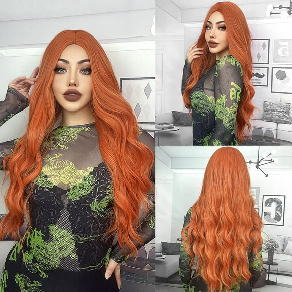 DOPI Purple Body Wave Synthetic Wigs For Women 26inch Long Curly Hair For Cosplay Girls and Women Halloween Party Or Daily Use Wig