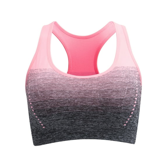 DOPI Shockproof Printed Sports Running Yoga Bra for Women Breathable Wirefree Fitness Sportswear Cross Back Workout Bra