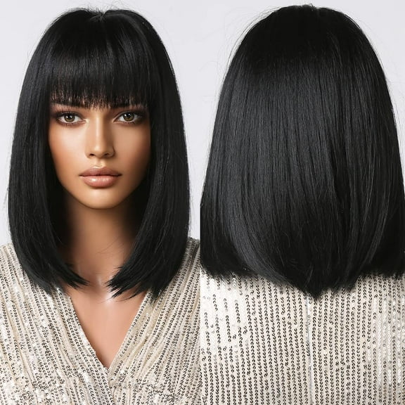 DOPI Short Bob Wigs For Black Women Blonde Wig Synthetic Heat Resistant Wig Natural Hair For Girl Use