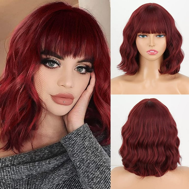 Red ombre wig bob 2025