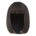 thumbnail image 1 of DOPI Short Wave Head Wig Brown Bangs Straight Hair Wig Natural Fluffy Role Playing Female Short Hair Wave Head Folding Hair Dryer Mini Hair Dryer, 1 of 5
