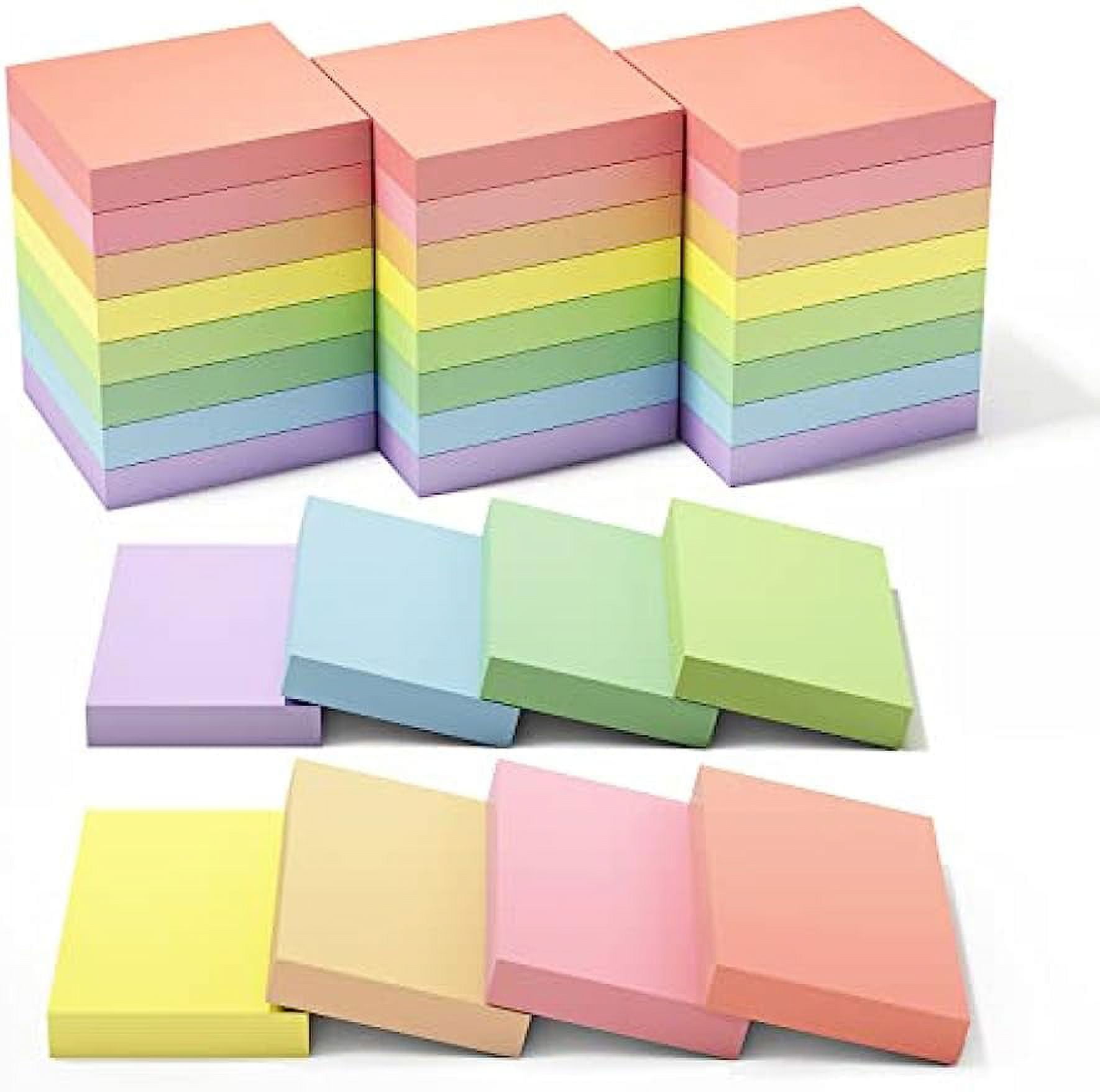 DOPI Sticky Notes 1.5x2 Inches, 24 Pack Light Colors SelfStick Pads