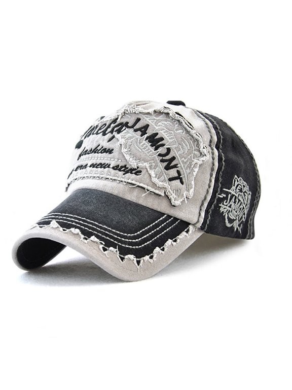 Stylish Hats Women Embroidered Flower Denim Cap Fashion Baseball Cap Topee