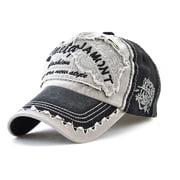 DOPI Stylish Hats Women Embroidered Flower Denim Cap Fashion Baseball Cap Topee
