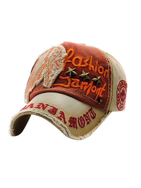 Stylish Hats Women Embroidered Flower Denim Cap Fashion Baseball Cap Topee