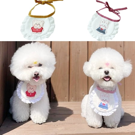 DOPI Universal Pet Bib Lace Design Polyester Personality Cute Dog Bandana Bib for Pets