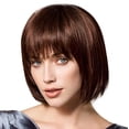thumbnail image 1 of DOPI Wig Fashion Brown Straight Short th About Straight For Women Synthetic wig, 1 of 1