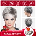 thumbnail image 1 of DOPI Wig Remy For Women Hair Human Clip Topper Hairpiece Toupee Lace Real Top wig(2Pack), 1 of 5
