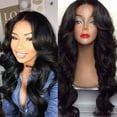 thumbnail image 1 of DOPI Women Black Brazilian Short Wavy Curly Parting High Temperature Fiber Wig Hair, 1 of 4