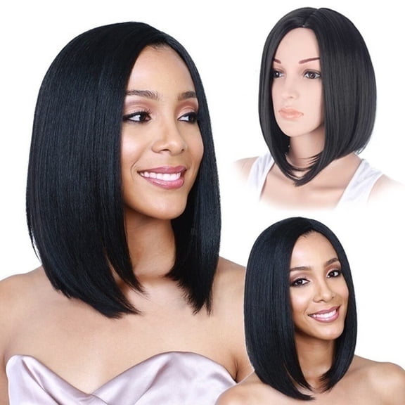 DOPI Women Fashion Lady Gradient BoBo Short Straight Hair Cosplay Party Wig