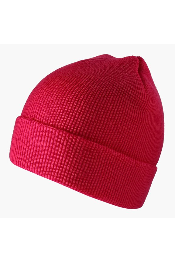 Women Hat Pure Color Wild Ride Knit Cap Fall And Winter Wool Cap O Free size