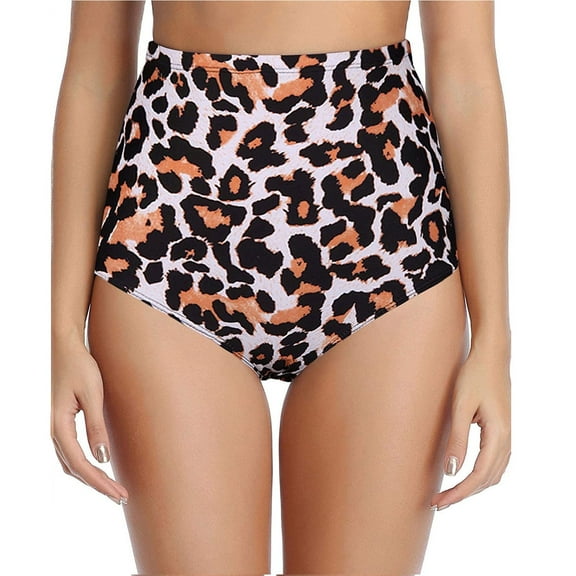 DOPI Women High Waisted Bikini Swim Pants Shorts Bottom Swimsuit Swimwear Bathing