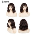 thumbnail image 1 of DOPI Women Short Wavy Bob Silky Wavy Synthetic Heat Resistant Wig with Natural Bangs(2Pack), 1 of 2