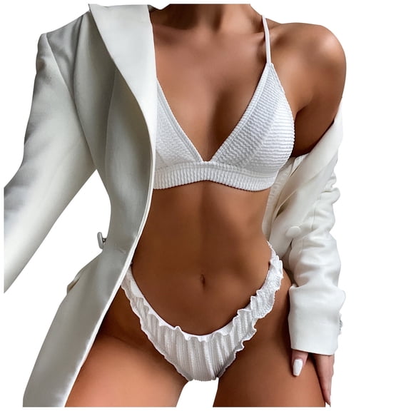 DOPI Women Two-Piece Sexy Fashion Push-up Bra Bikini Set Beach Swimsuit Swimwear