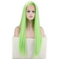 thumbnail image 1 of DOPI Women's Fashion Front lace Wig Gree Synthetic Hair Long Wigs Wave straight Wig, 1 of 3