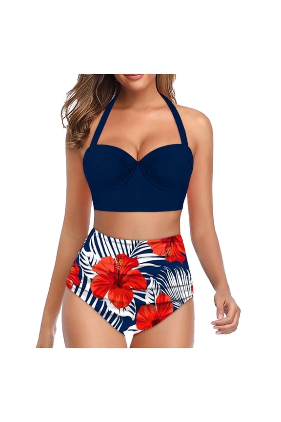 Women's Fashion Sexy Summer Sunflower Large Bikini Beach Suit Swimsuit