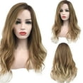 thumbnail image 1 of DOPI Women's Fashion Wig Brown Synthetic Hair Long Wigs Wave Curly Wig, 1 of 5