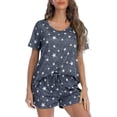 thumbnail image 1 of DOPI Women's Pajama Set Short Sleeved 2-piece Casual Set with Pockets, Multiple Colors, and Sizes, 1 of 5