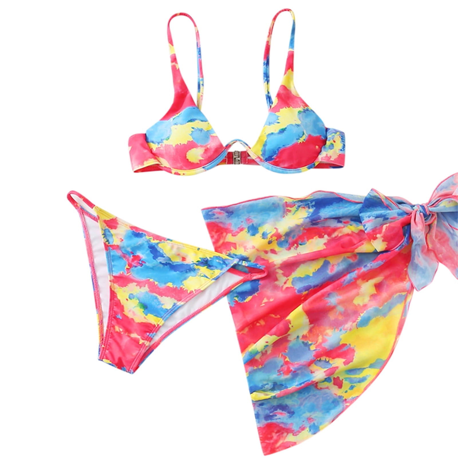 Bikini Sexy Bikini Solid Color Tube Top Split Women Swimsuit Swimsuit Women main image 1