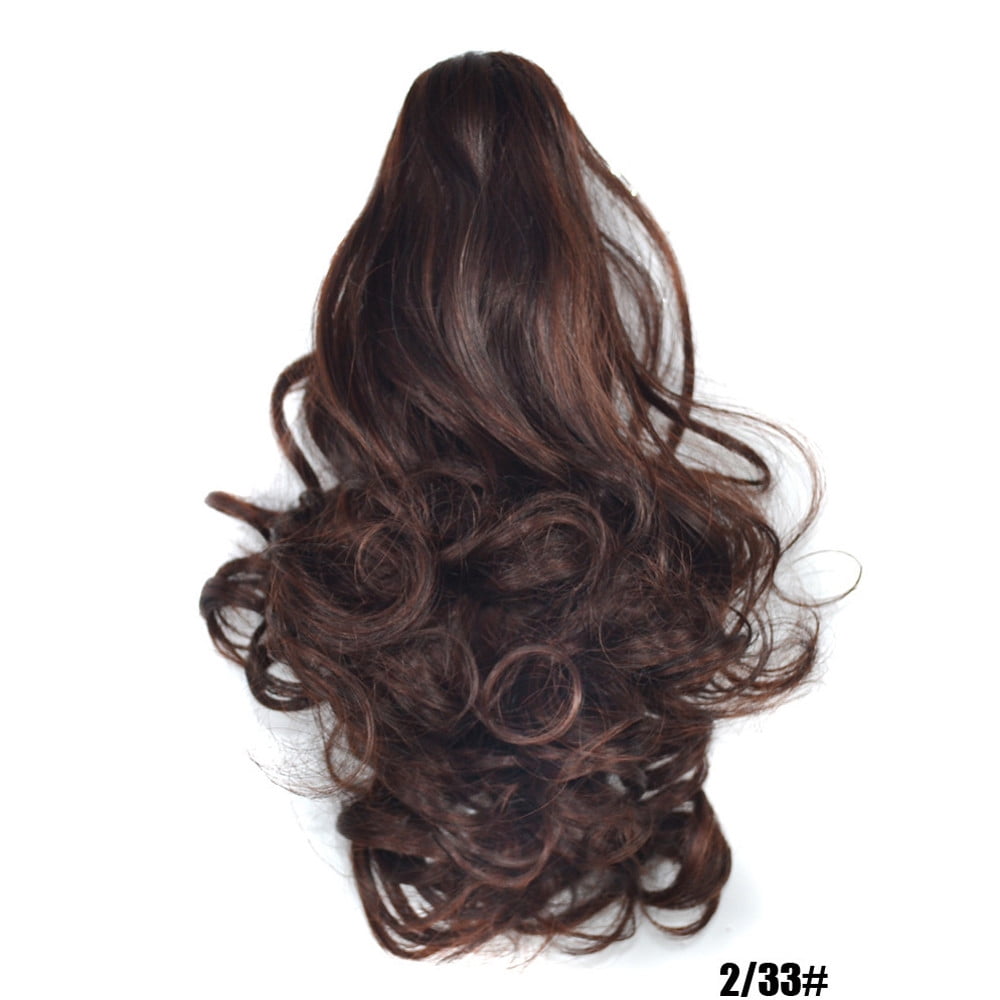 DOPI Womens Claw Thick Wavy Curly Short Ponytail Horsetail Clip Hair Extensions