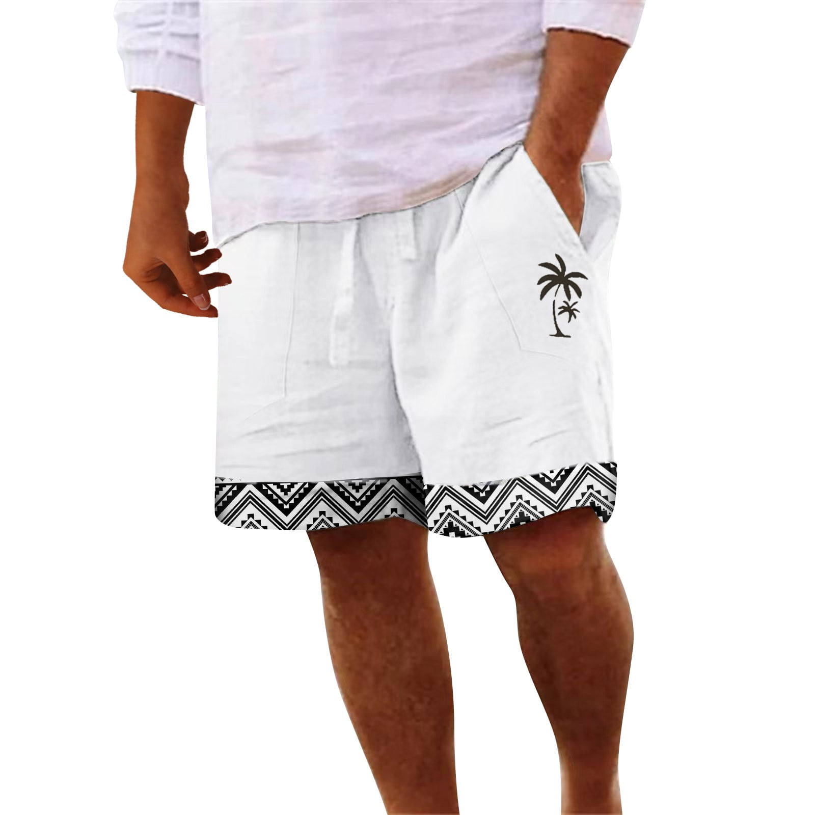 DOPRISIC Prime 2024 Clearance Sales Today Deals White Mens Shorts Jean