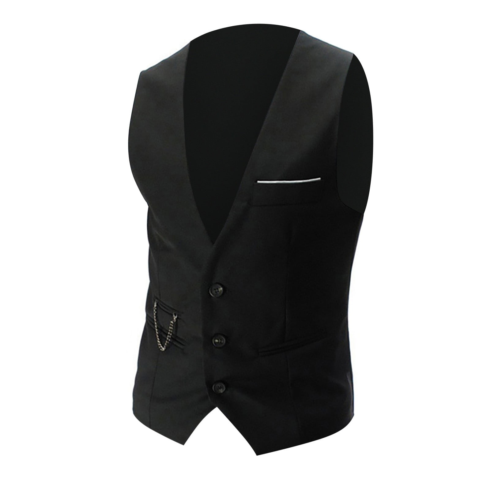 DOPRISIC Sport Vest For Men Mens Black Blazer Jacket Men Dress Vest