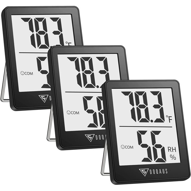 DOQAUS 3 Pack Indoor Hygrometer Thermometer with High Accuracy Temp