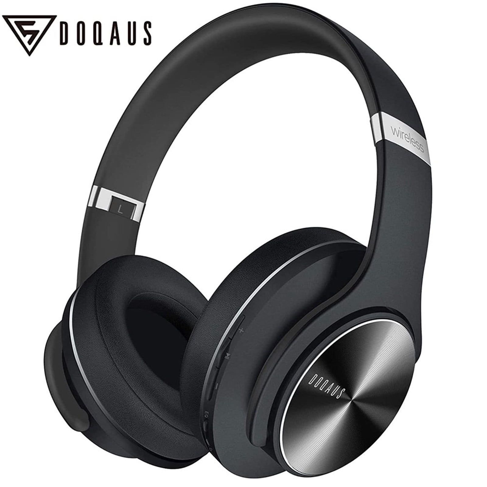 DOQAUS Bluetooth Headphones Over Ear, Bluetooth Wireless Headphones with  Noise Cancellation Foldable Stereo Earphones Wireless Headphones Over Ear  for