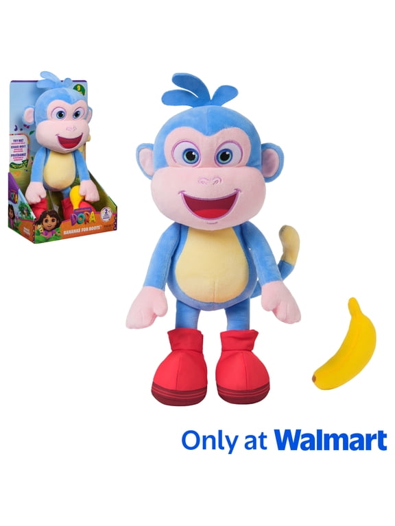 the Explorer, Bananas for Boots 13-inch Interactive Plush Toy, for Ages 3 and up