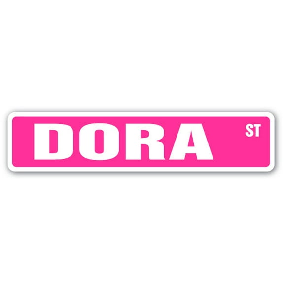 DORA Street Sign Childrens Name Room Sign | Indoor/Outdoor |  18" Wide