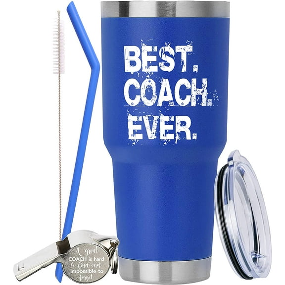 DORADREAMDEKO Dark Blue Coach Gifts: Best Coach Ever Tumblers & Ideas for Women, Cheer Gifts & Christmas Presents, Perfect Coaches Gift
