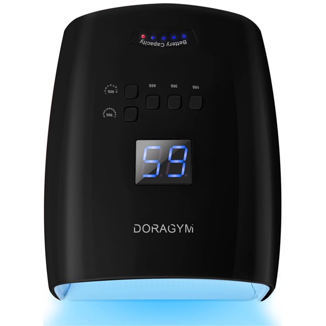 DORAGYM Rechargeable 66W UV LED Nail Lamp for Gel Nail, Professional