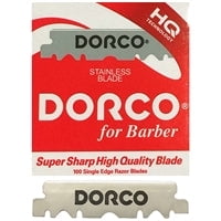 Dorco by Fromm SingleEdge Razor Blades  PreCut HighSharpness Professional Barber Blades, Pack of 100