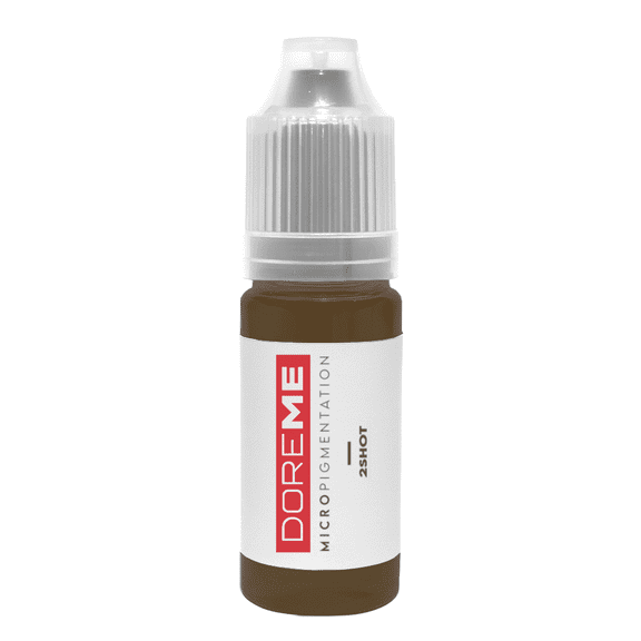 DOREME Permanent Makeup Pigment - 2Shot Color Tattoo Ink for Cosmetic Micropigmentation and Manual Microblading - LIGHT ASH