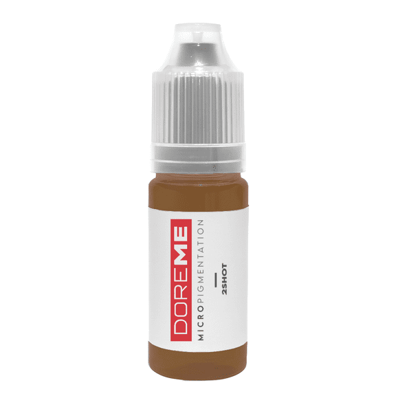 DOREME Permanent Makeup Pigment - 2Shot Color Tattoo Ink for Cosmetic Micropigmentation and Manual Microblading - MEDIUM BLONDE