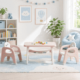 thumbnail image 1 of DOREROOM Kids Table and Chair Set, Plastic Children Activity Table with 2 Chairs, Toddler Table and Chair Set for Reading, Drawing, Snack Time, Arts Crafts, Preschool, Gift for Boys Girls, 1 of 7