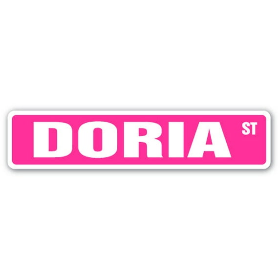 DORIA Street Sign Childrens Name Room Sign | Indoor/Outdoor | 36" Wide