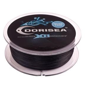 DORISEA NEVER FADE Black 8 Strands 100M-2000M 6-300LB 100% PE Braid Extreme Multifilament Fishing Line Wire
