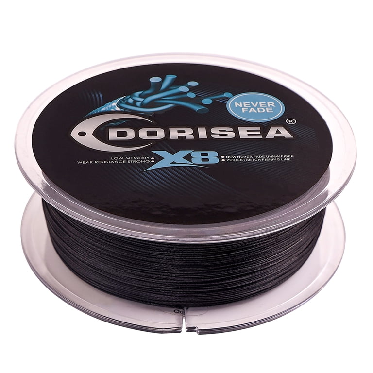 DORISEA NEVER FADE Black 8 Strands 100M-2000M 6-300LB 100% PE Braid Extreme  Multifilament Fishing Line Wire